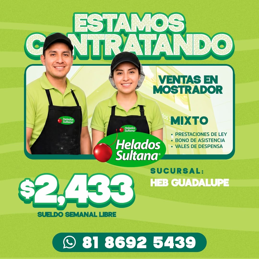 Helados Sultana Reclutamiento